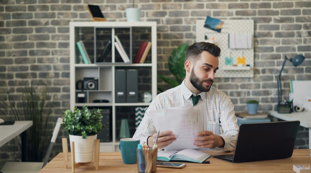 business documents on desk
